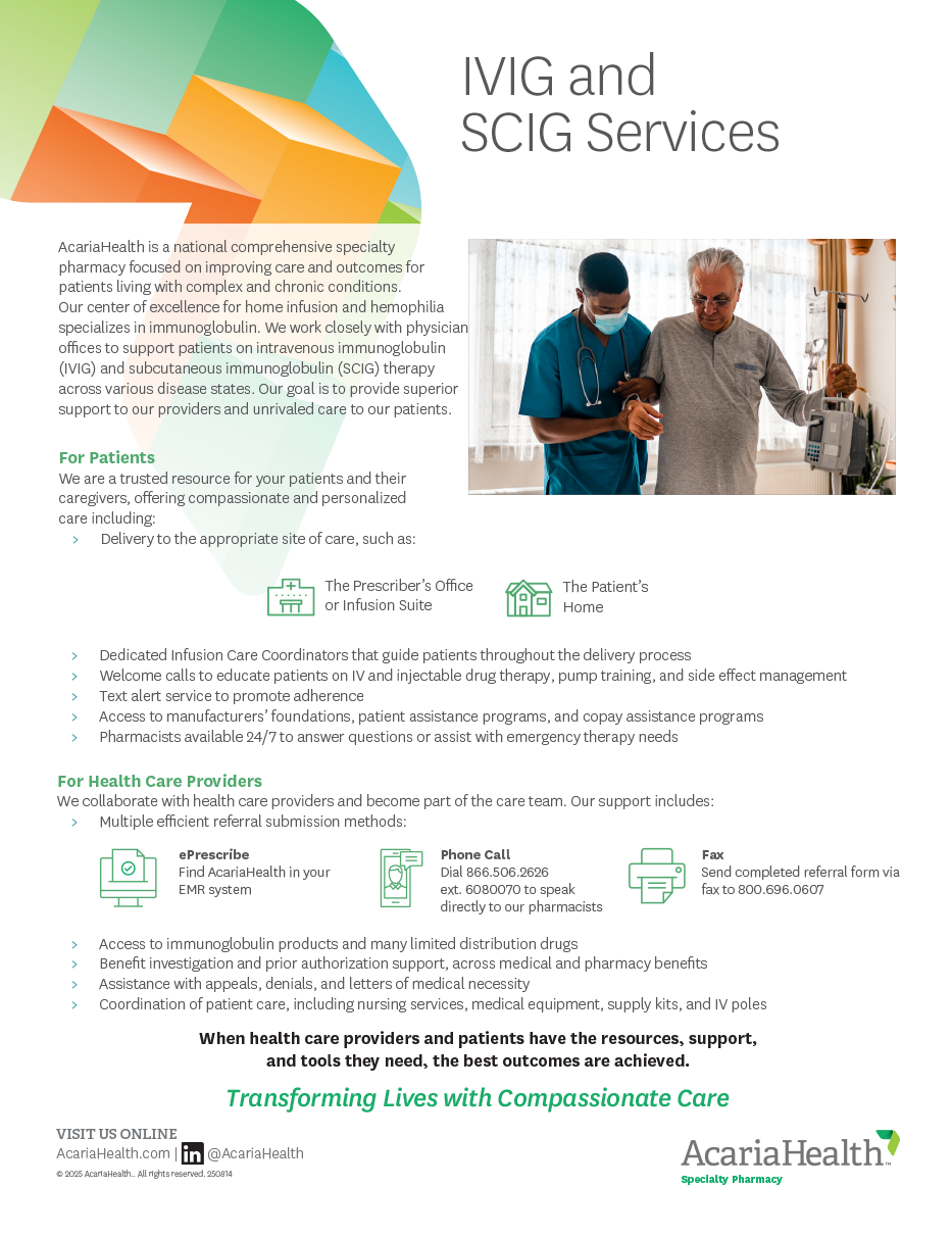 document example: IVIG and SCIG Services